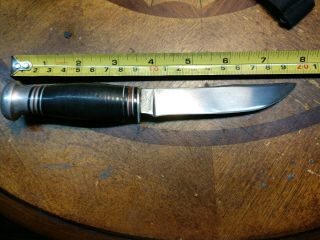 Vintage Remington Rh - 71 Fixed Blade Knife With Remington Leather Sheath