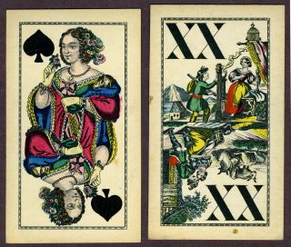 Antique I & G Tarot Cards By Ostterreicheche Spielkarten,  C1890 Austria