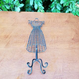 Decorative Vintage Black Dress Form Metal Wire Mannequin Boutique Jewerly Stand 2