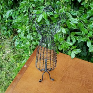 Decorative Vintage Black Dress Form Metal Wire Mannequin Boutique Jewerly Stand 4