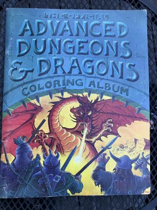 Vintage Official Advanced Dungeons And Dragons Coloring Album By Gary Gygax 1979
