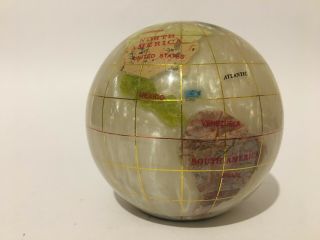 Mother Of Pearl Gemstone Globe - 8cm Diameter