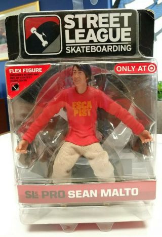 Sean Malto Red Shirt Street League Skateboarding Series 1 Figure Board Dvd