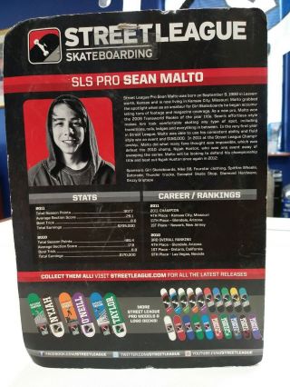 Sean Malto Red Shirt Street League Skateboarding Series 1 Figure Board Dvd 6