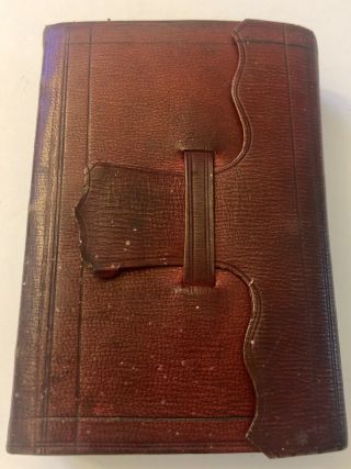 Antique Bible 1847 American Bible Society Leather Bound Pocket Size