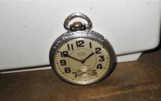 Calvert DeLuxe Avalon Watch Switzerland 17 Jewels Vintage Pocket Watch Railroad 5