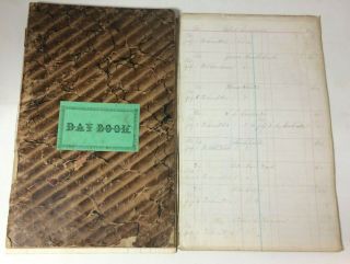 1861 Civil War Era Handwritten Ledger Day Book Rochester&albany York Chicago