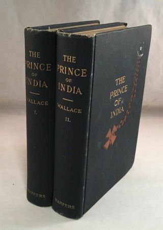 Antique Book Set The Prince Of India Constantinople By Lew Wallace 1893 Harper
