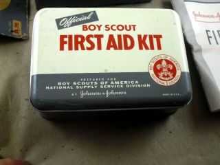 Vintage 1960 ' s Boy Scouts of America Official First Aid Kit w/ box BSA 2