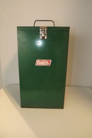 Vintage Large Coleman Lantern Tin Case,  For Large Model,  Coleman Logo