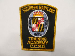 Maryland Charles Co Police Training Academy Patch Old Cheese Cloth