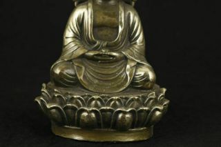 Exquisite Chinese Old Bronze Collectable Handwork sakyamuni Buddha statue 3
