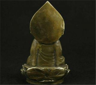 Exquisite Chinese Old Bronze Collectable Handwork sakyamuni Buddha statue 5
