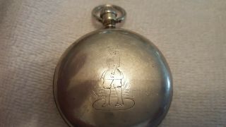 Vintage Mj Tobias & Co Liverpool Coin Or Sterling Silver Pocket Watch Parts