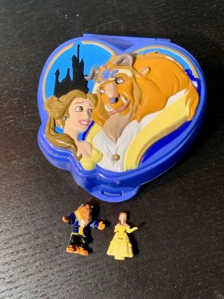 Vintage 1995 Polly Pocket Disney Beauty And The Beast Playcase