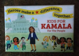 2020 Democrat Kamala Harris President Kids Support Color Book Pages Button