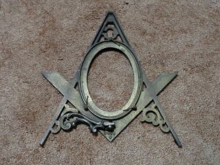 Masonic Antique Brass Picture Frame 3