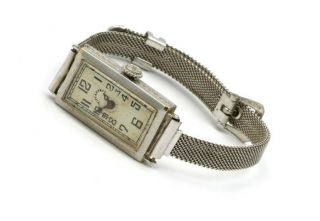 Art Deco Antique Tiffany & Co 18k Gold Mechanical Ladies Wristwatch Nr 5614 - 1