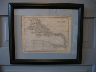 1870s West Indies Framed Map - Mitchell 