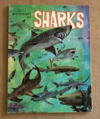 Dictionary Of Sharks By Patricia Pope Vintage Book 1970s Fish Ocean Life