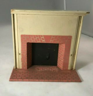 Tynietoy Fireplace With Handpainted Faux Pink Brick