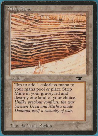 Strip Mine (d Tower) Antiquities Heavily Pld Land Uncommon Card (35150) Abugames