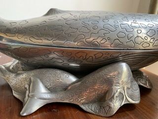 Vintage Arthur Court Whale 3pc Aluminum Covered Serving Dish - A work of art 4