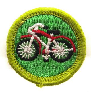 Boy Scout Merit Badge - Type G Cloth Back - Cycling