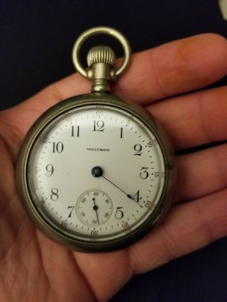 Vintage Silveroid Waltham Pocket Watch For Parts/repair