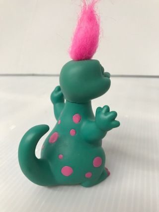 Vintage Russ Troll Dinosaur Hatchling PVC Figure 1990 ' s Purple Pink Green Dragon 5