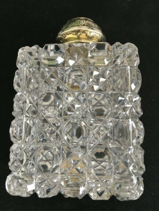 Antique Solid Silver And Cut Glass Perfume Bottle - Hallmarked - Dated 1865