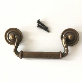 Antique Brass Finish Knocker Bail Cabinet Drawer Door Pull Handle 4 "