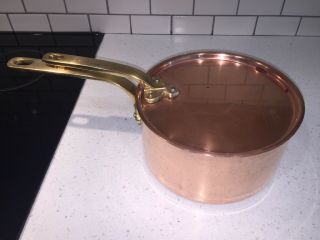 Ruffoni For Martha Stewart Copper Pot Pan Stamped Made In Italy W/ Flat Lid