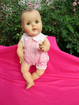 Vintage American Character 20 " Toodles Baby Doll 1956 - Painted Hair - Vntg Clothing