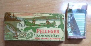 2 Vintage Pflueger Lures W/boxes Limper Spoon & Other?