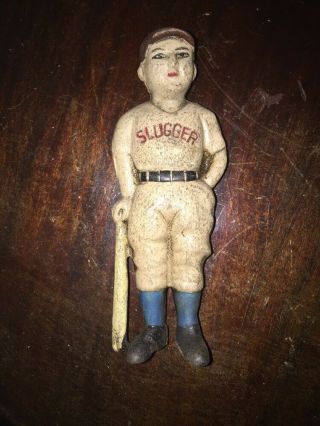 Cast Iron Bank Baseball Babe Ruth Louisville Slugger 7” Heavy Antique Style