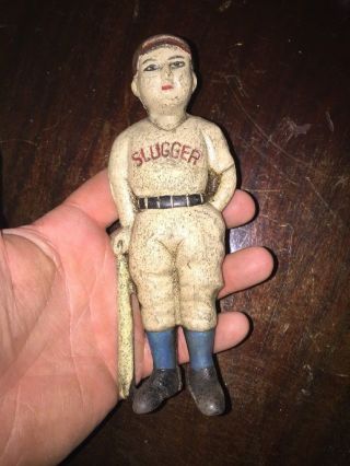 Cast Iron Bank Baseball Babe Ruth Louisville Slugger 7” HEAVY Antique Style 2