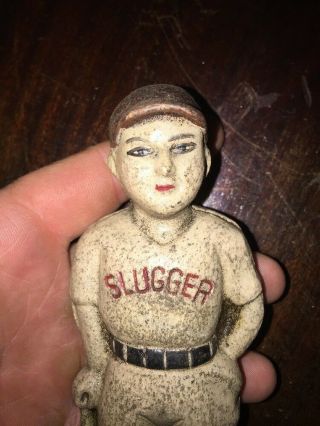 Cast Iron Bank Baseball Babe Ruth Louisville Slugger 7” HEAVY Antique Style 5
