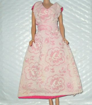 Vintage Mod Era Barbie Maddie Peggy Clone " Pink Lace Dress "