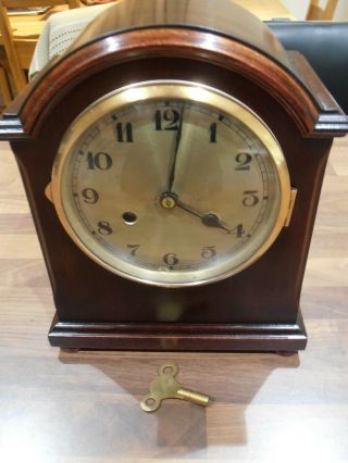 Antique Mahogany Cased Chiming Mantel Clock For Service/repair