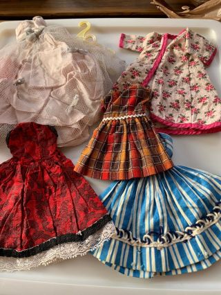 Vintage Vogue Jill,  Toni,  Revlon,  Madame Alexander Doll Dresses 10 - 11 1/2” Dolls