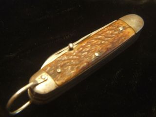 Vintage Camp Knife / Scout Knife,  Ww2,  Jigged Bone,  Usa