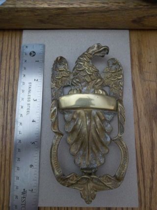 Vintage Brass Eagle Door Knocker America Usa Patriotic Antique Brass