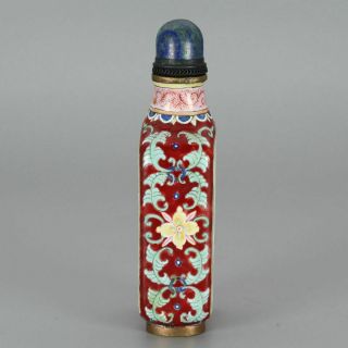 Chinese Exquisite Handmade mythology figure pattern copper Enamel snuff bottle 2