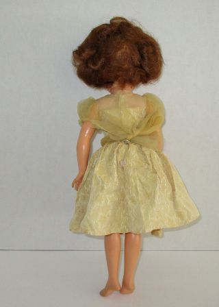 Miss Revlon vintage Ideal VT 18 doll yellow dress slip red brown hair blue eyes 2