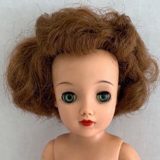 Miss Revlon vintage Ideal VT 18 doll yellow dress slip red brown hair blue eyes 4