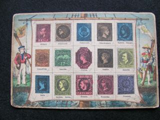 Antique stamp collecting - 5 individual cardboard pages - Germany cir.  1850 2
