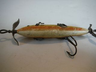 ANTIQUE WOOD HEDDON DOWAGIAC MINNOW 150? FISHING LURE VERY OLD UNDERWATER 4