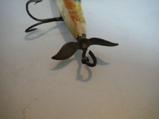 ANTIQUE WOOD HEDDON DOWAGIAC MINNOW 150? FISHING LURE VERY OLD UNDERWATER 5