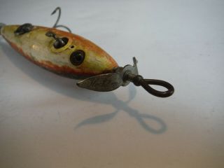 ANTIQUE WOOD HEDDON DOWAGIAC MINNOW 150? FISHING LURE VERY OLD UNDERWATER 6